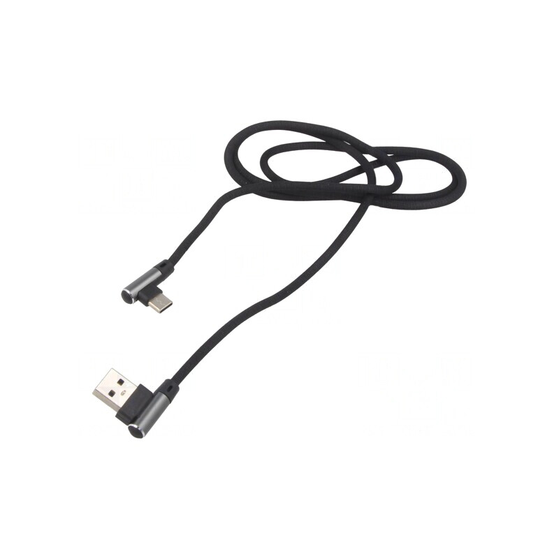 Cablu USB 2.0 unghi A-USB C aurit | Electronic-mag.ro | Componente Electronice