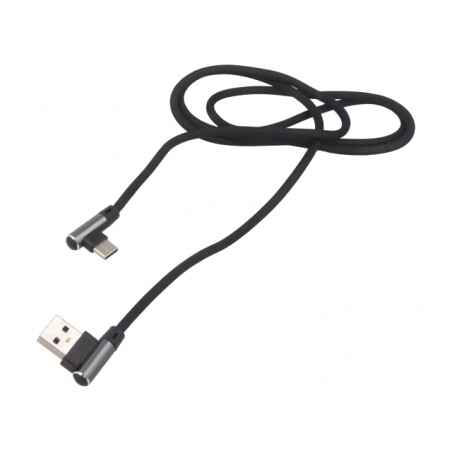 Cablu USB 2.0 unghi A-USB C aurit | Electronic-mag.ro | Componente Electronice