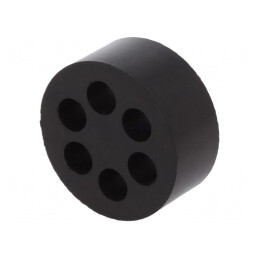Insert Presetupă 7mm M40 IP54 Cauciuc NBR 6 Orificii | Electronic-mag.ro | Componente Electronice