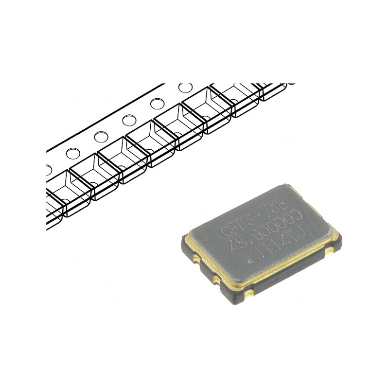 Generator de cuarț 48MHz SMD 7x5mm 3,3V ±50ppm 0-70°C | Electronic-mag.ro | Componente Electronice