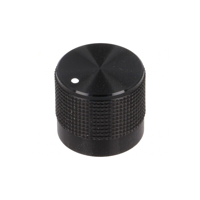 Buton rotativ negru cu indicator 6mm 20mm | Electronic-mag.ro | Componente Electronice