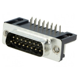 Conector D-Sub 15 Pin Soclu PCB 90° THT 3A 250V