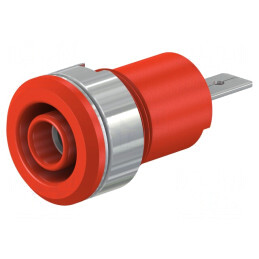 Soclu Banană 4mm Roșu 24A 1kV | Electronic-mag.ro | Componente Electronice