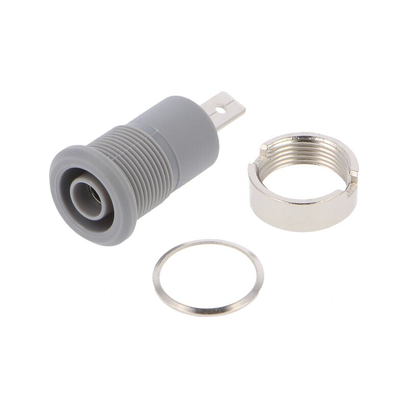 Soclu Banană 4mm Gri Nichelat 24A 1kV | Electronic-mag.ro | Componente Electronice Soclu Banană 4mm Gri Nichelat 24A 1kV | Electronic-mag.ro | Componente Electronice