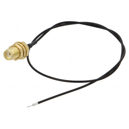 Cablu SMA 50Ω 0,3m Negru | Electronic-mag.ro | Componente Electronice