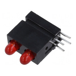 LED Roșu 2,8mm 2 Diode 2mA 60° 1,2-4mcd | Electronic-mag.ro | Componente Electronice