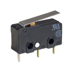 Microîntrerupător SNAP ACTION 5A 125VAC cu manetă SPDT | Electronic-mag.ro | Componente Electronice