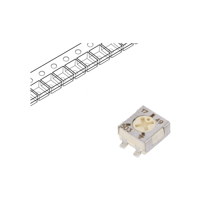 Potentiometru 50kΩ 250mW SMD | Electronic-mag.ro | Componente Electronice