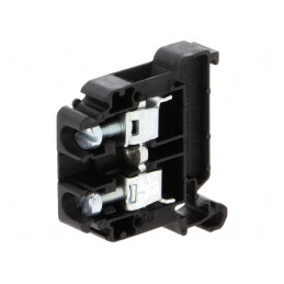 Terminal Îmbinare Șine 0,5-10mm2 1 Pista 2 Borne Negru TS35 | Electronic-mag.ro | Componente Electronice