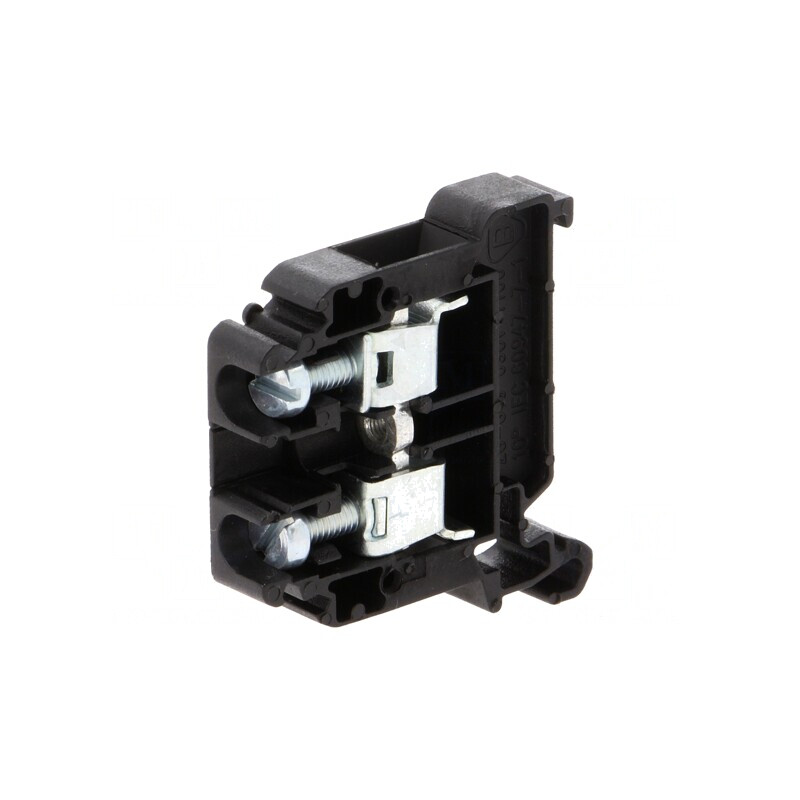 Terminal Îmbinare Șine 0,5-10mm2 1 Pista 2 Borne Negru TS35 | Electronic-mag.ro | Componente Electronice