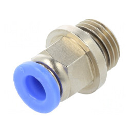 Racord push-in alamă nichelată BLUELINE 0,95-15bar | Electronic-mag.ro | Componente Electronice