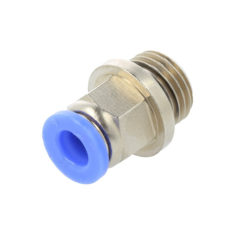 Racord push-in alamă nichelată BLUELINE 0,95-15bar | Electronic-mag.ro | Componente Electronice