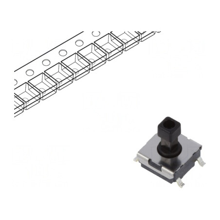 Microîntrerupător TACT SPST-NO 0,05A 24V SMT | Electronic-mag.ro | Componente Electronice