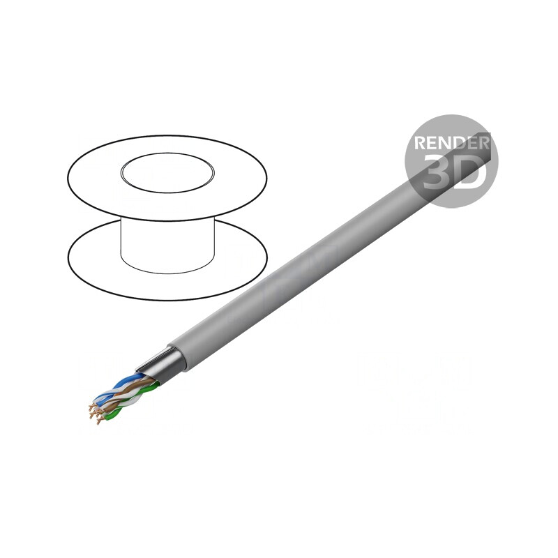 Cablu F/UTP Cat6 305m Gri 23AWG | Electronic-mag.ro | Componente Electronice