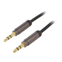 Cablu Audio Jack 3.5mm 1.8m Negru | Electronic-mag.ro | Componente Electronice