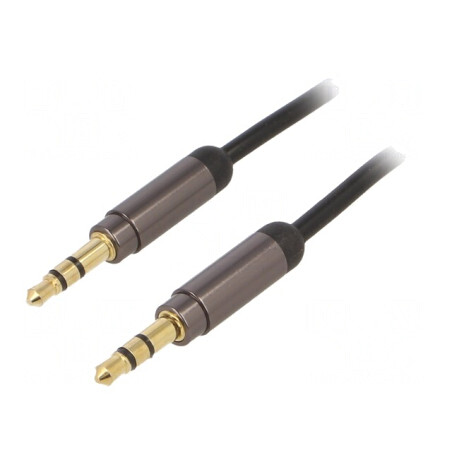 Cablu Audio Jack 3.5mm 1.8m Negru | Electronic-mag.ro | Componente Electronice