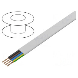 Cablu electric alb 4G1,5mm2 100m
