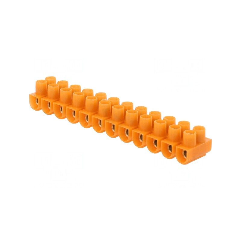 Regletă conexiuni terminal 2,5mm2 24A 12 piste | Electronic-mag.ro | Componente Electronice