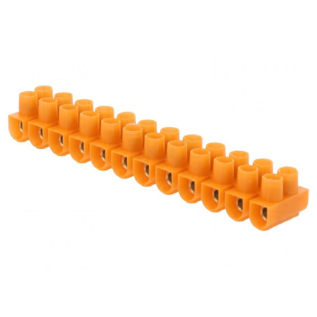 Regletă conexiuni terminal 2,5mm2 24A 12 piste | Electronic-mag.ro | Componente Electronice