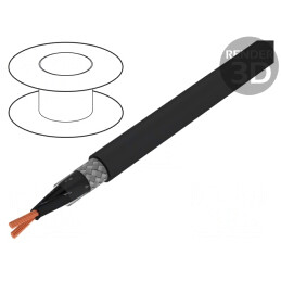 Cablu ecranat 2x0,75mm2 tresă cupru cositorit | Electronic-mag.ro | Componente Electronice