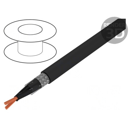 Cablu ecranat 2x0,75mm2 tresă cupru cositorit | Electronic-mag.ro | Componente Electronice
