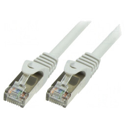 Patch cord rețea SF/UTP Cat5e 2m gri | Electronic-mag.ro | Componente Electronice
