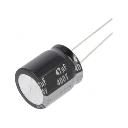 Condensator Electrolitic THT 47uF 400V Ø18x20mm | Electronic-mag.ro | Componente Electronice