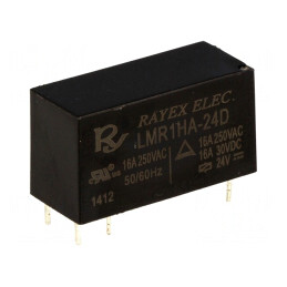 Releu Electromagnetic SPST-NO 24VDC 16A | Electronic-mag.ro | Componente Electronice