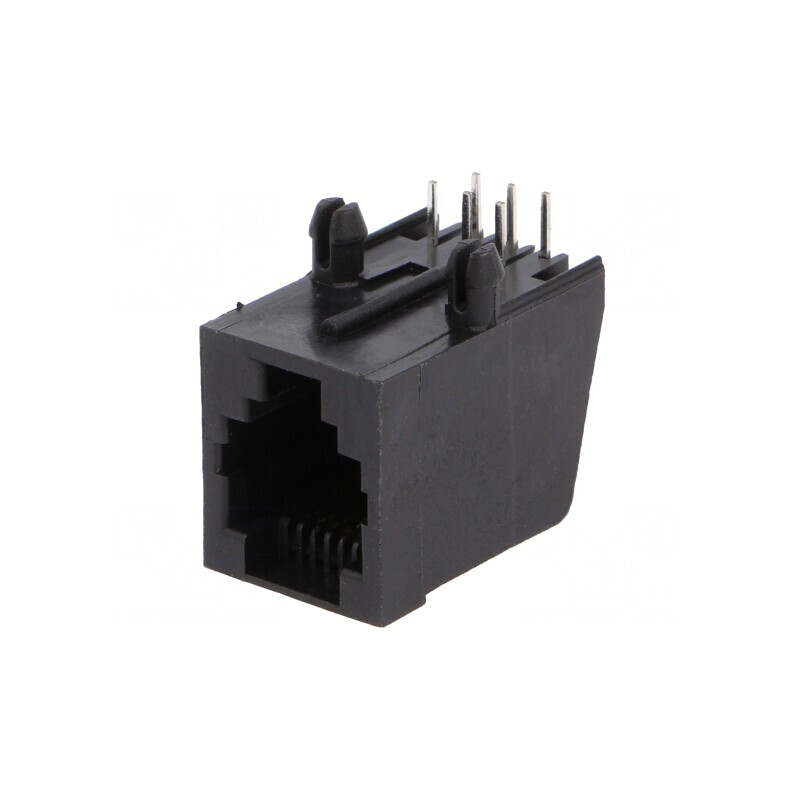Soclu RJ12 6p6c THT în Unghi | Electronic-mag.ro | Componente Electronice