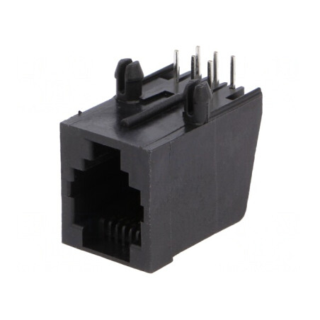 Soclu RJ12 6p6c THT în Unghi | Electronic-mag.ro | Componente Electronice