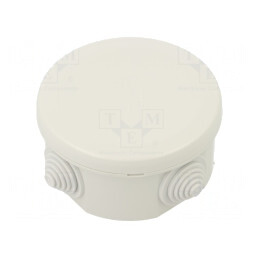 Cutie de Conexiuni 80mm IP55 Gri de Perete | Electronic-mag.ro | Componente Electronice