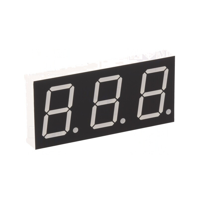 Afișaj LED 7 Segmente 20,32mm 3 Digit Galben-Verde | Electronic-mag.ro | Componente Electronice
