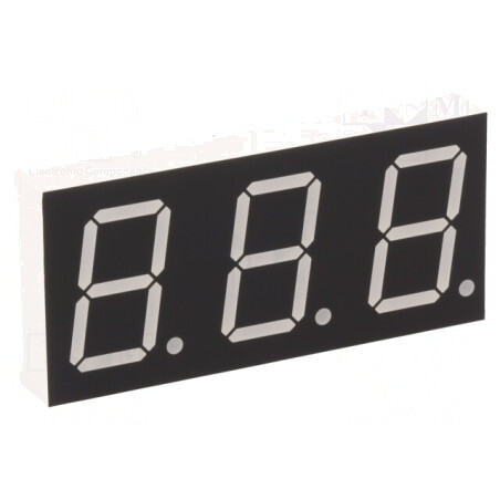Afișaj LED 7 Segmente 20,32mm 3 Digit Galben-Verde | Electronic-mag.ro | Componente Electronice