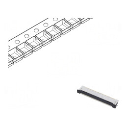 Conector FFC/FPC Orizontal 40PIN ZIF | Electronic-mag.ro | Componente Electronice