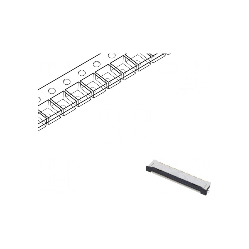 Conector FFC/FPC Orizontal 40PIN ZIF | Electronic-mag.ro | Componente Electronice Conector FFC/FPC Orizontal 40PIN ZIF | Electronic-mag.ro | Componente Electronice