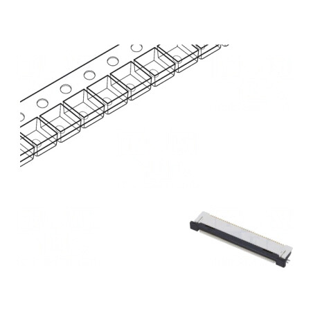 Conector FFC/FPC Orizontal 40PIN ZIF | Electronic-mag.ro | Componente Electronice
