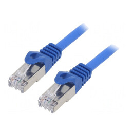 Patch Cord S/FTP Cat 6a Cupru LSZH Albastru 1m | Electronic-mag.ro | Componente Electronice