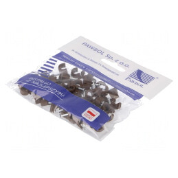 Suport cablu rotund maro 6mm - 50 buc | Electronic-mag.ro | Componente Electronice