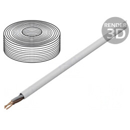 Cablu Electric Rotund YDY 3G1,5mm2 PVC Alb 100m | Electronic-mag.ro | Componente Electronice