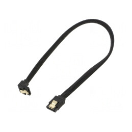 Cablu SATA III 0,3m Negru