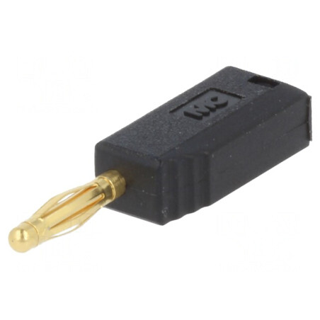 Mufă Banană 2mm Neagră Aurită 10A | Electronic-mag.ro | Componente Electronice
