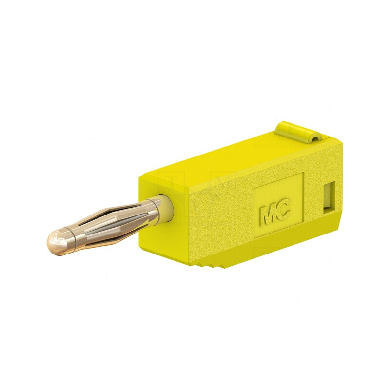 Mufă Banană 2mm 10A Galbenă Aurită | Electronic-mag.ro | Componente Electronice