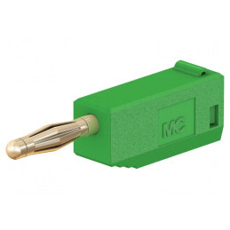 Mufă Banană 2mm Verde Aurit 10A 30VAC 60VDC | Electronic-mag.ro | Componente Electronice