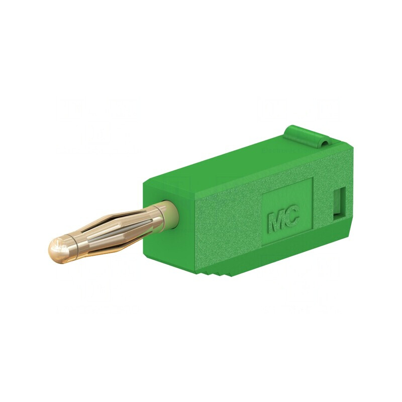 Mufă Banană 2mm Verde Aurit 10A 30VAC 60VDC | Electronic-mag.ro | Componente Electronice