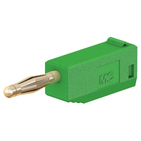 Mufă Banană 2mm Verde Aurit 10A 30VAC 60VDC | Electronic-mag.ro | Componente Electronice