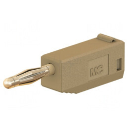 Mufă Banană 2mm 10A Maro Aurit | Electronic-mag.ro | Componente Electronice