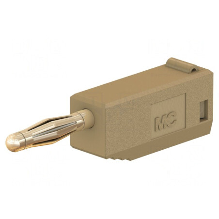 Mufă Banană 2mm 10A Maro Aurit | Electronic-mag.ro | Componente Electronice