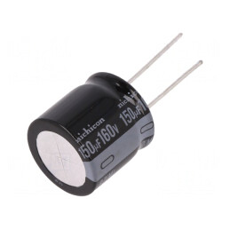 Condensator Electrolitic THT 150uF 160V Ø20x20mm ±20% | Electronic-mag.ro | Componente Electronice