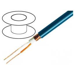 Cablu Microfon OFC Albastru 2x0,25mm² | Electronic-mag.ro | Componente Electronice