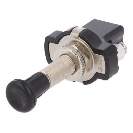 Comutator push-pull 10A/12VDC negru fără iluminare | Electronic-mag.ro | Componente Electronice
